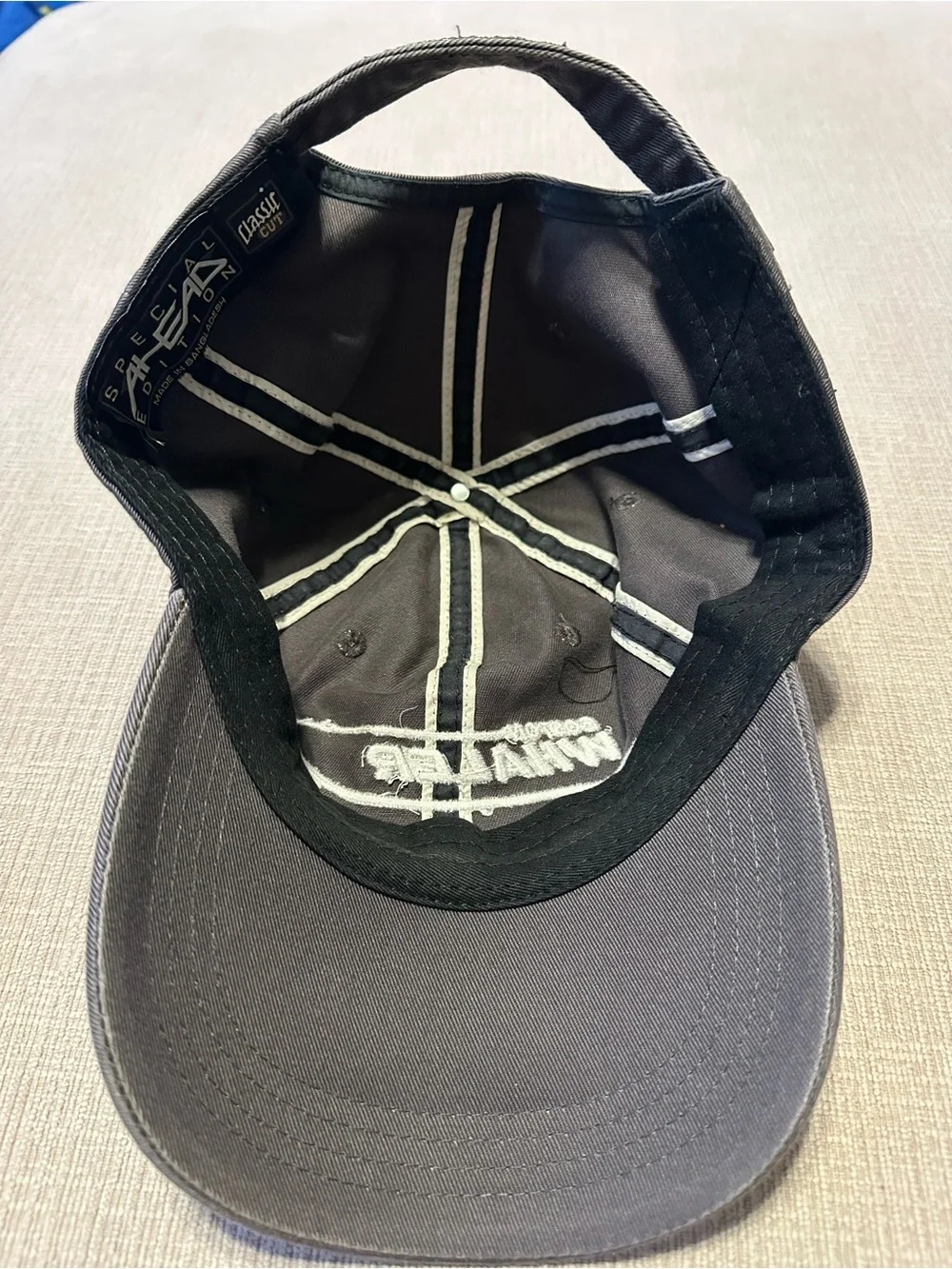 Black Embroidered Boston Whaler Logo Baseball Cap